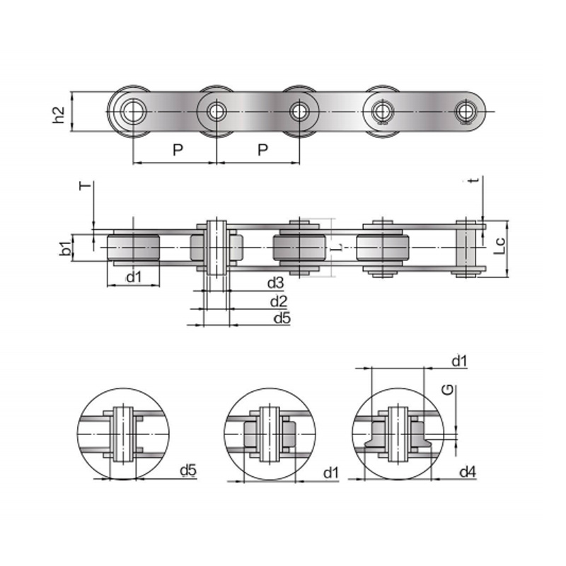 BS standard transportørkæde med hul stift (ZC Series)